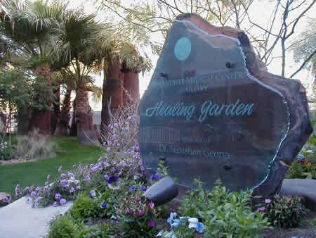 Entrance to the Healing Garden at the Lucy Curci Cancer Center
